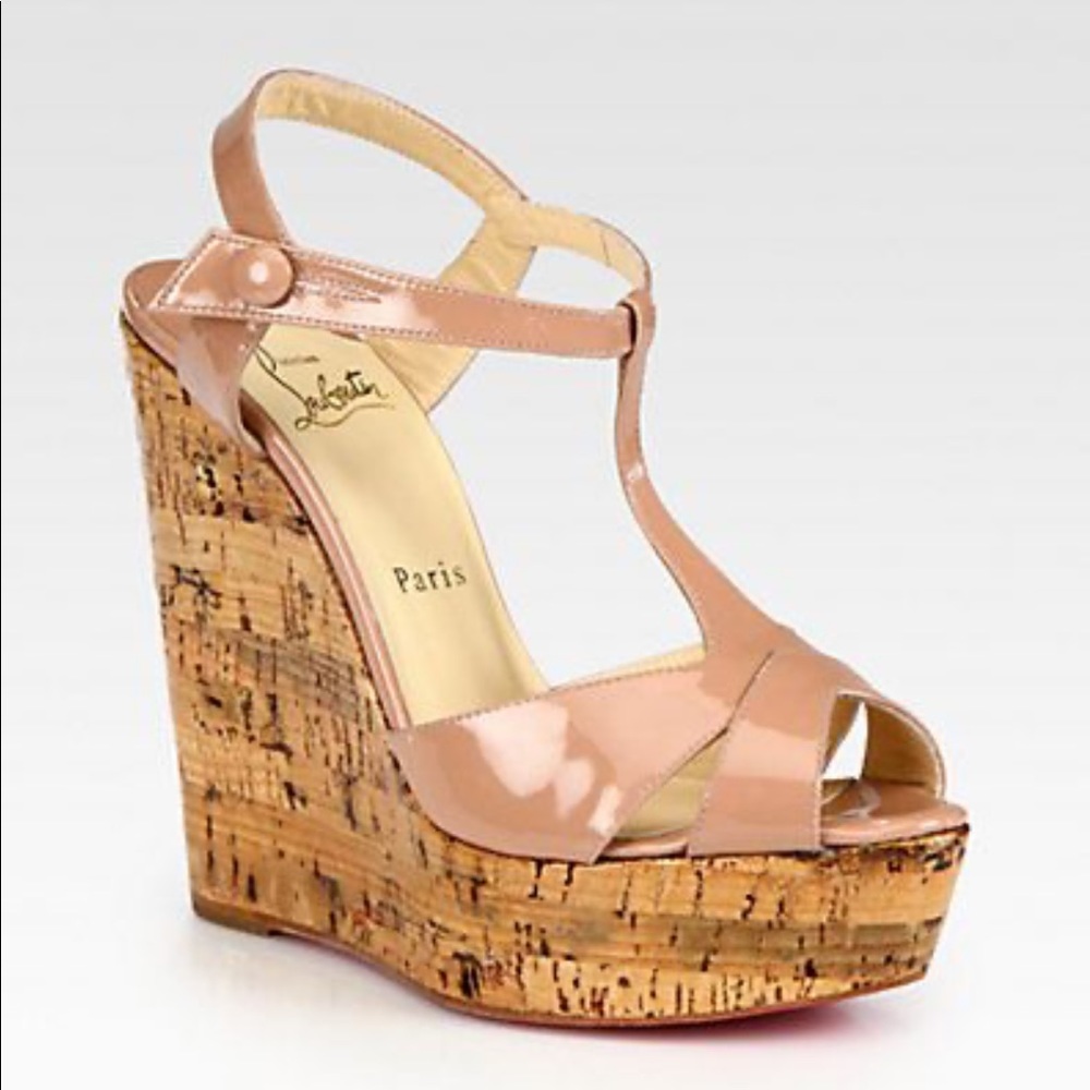Christian Louboutin Marina Liege Cork Wedge